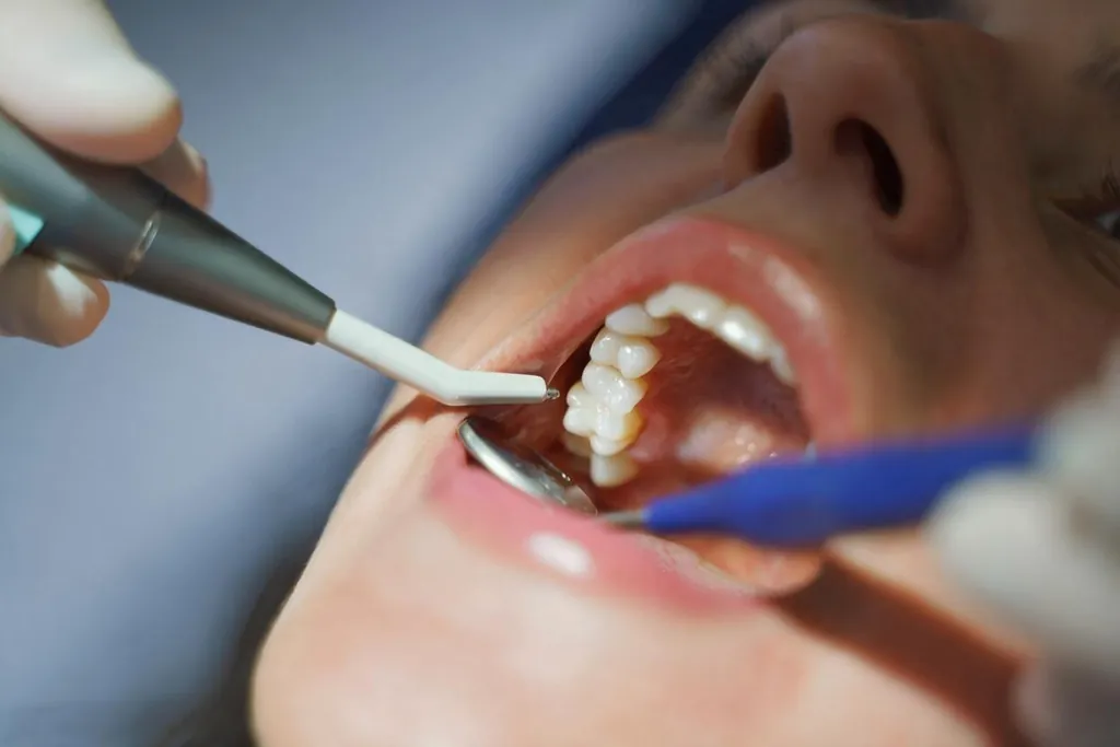 A restorative procedure in progress