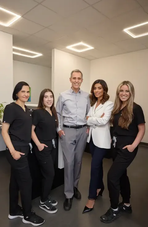 The Solace Dentistry team standing together in the office